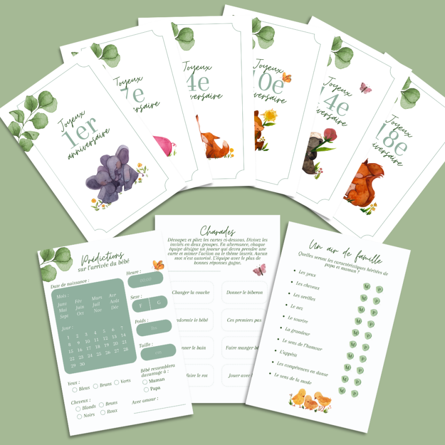 Baby Shower Douceur animale