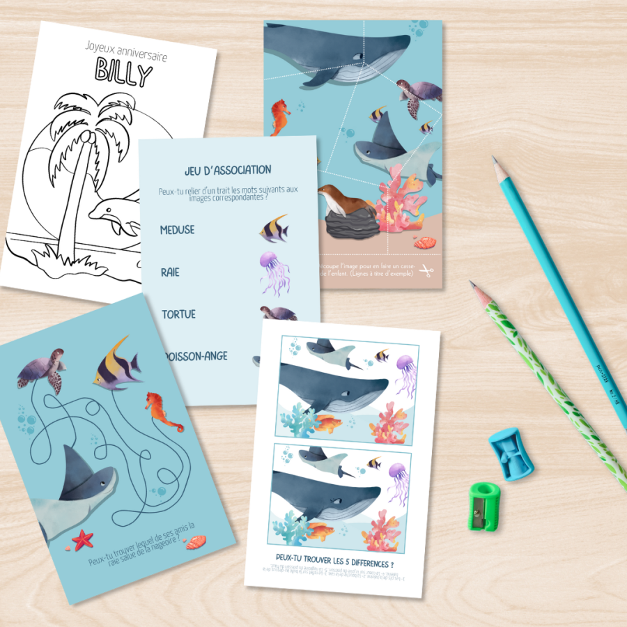 Anniversaire d’enfant Vie sous-marine